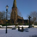 St Wilfrid's in snow by Christine Williams