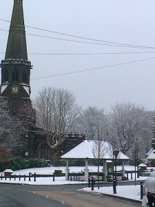 St Wilfrid's in snow by Christine Williams