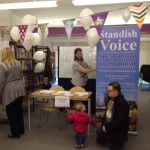 The public gives its views at the Standish Voice stall at Standish Library 50th anniversary celebrations
