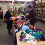 The giant scarf at Standish Library 50th anniversary celebrations