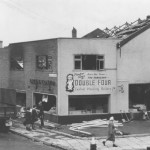 Lace's store on High Street, in the 1950s after a fire. Supplied by Stan Aspinall