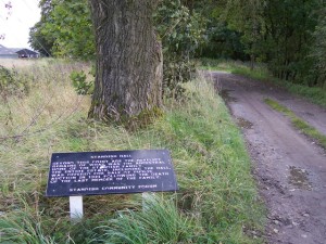 Plaque marking the entrance to Standish Hall