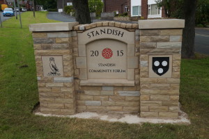 Standish Community Forum Gateway Marker, Rectory Lane, 2015